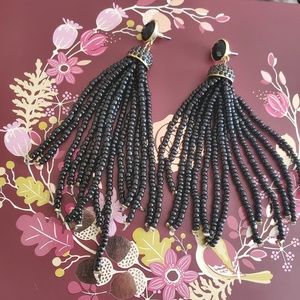 Tassel beaded Earrings 🖤